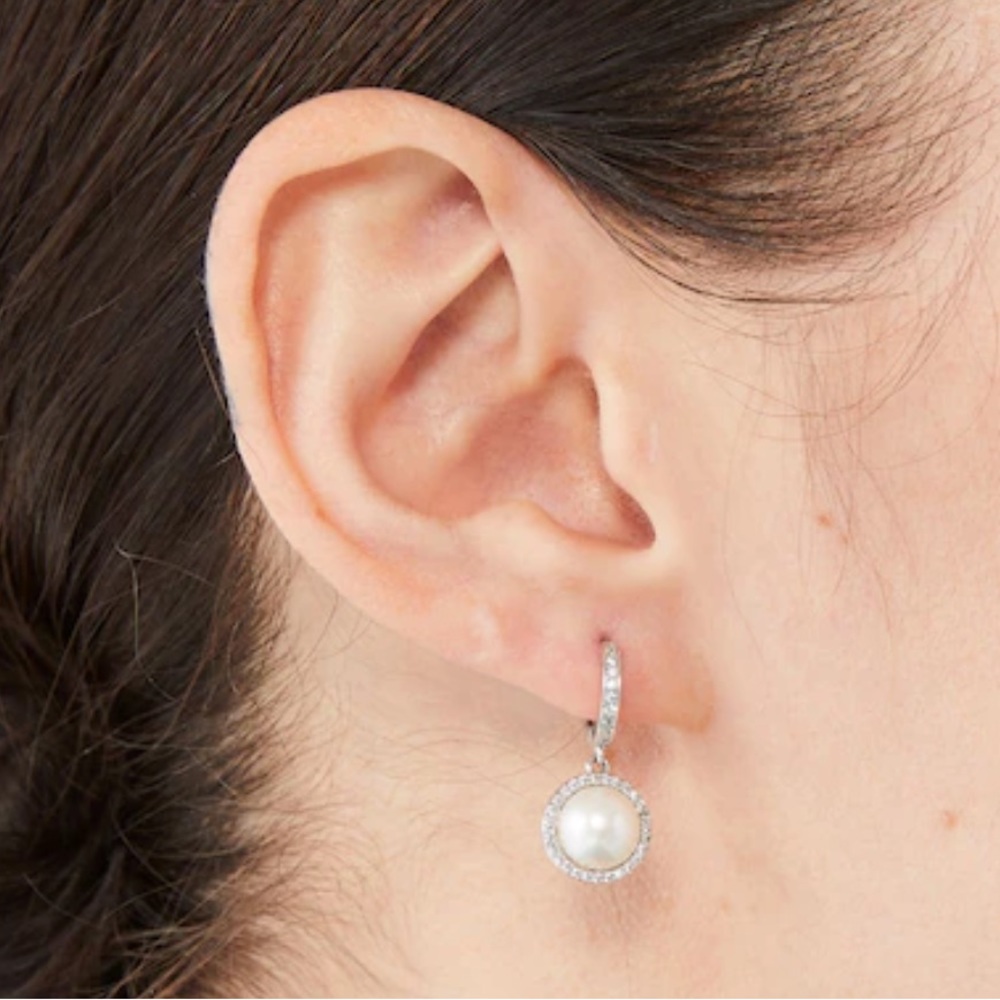 Kate Spade Something Sparkly Spade Huggie Earrings